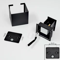 hofstein Applique murale d'extérieur Everton LED Noir, 2 lumières