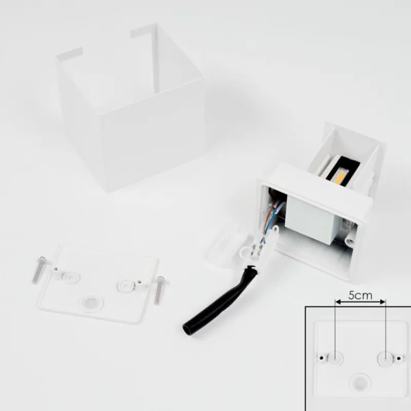 hofstein Applique murale d'extérieur Everton LED Blanc, 2 lumières