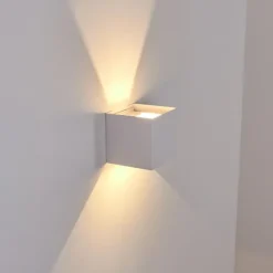 hofstein Applique murale d'extérieur Everton LED Blanc, 2 lumières