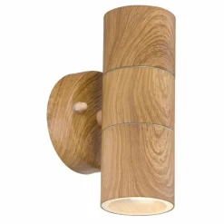 Lampes En Bois-Luminaires Globo Lighting Applique murale d'extérieur Globo JAICY Bois foncé, 2 lumières