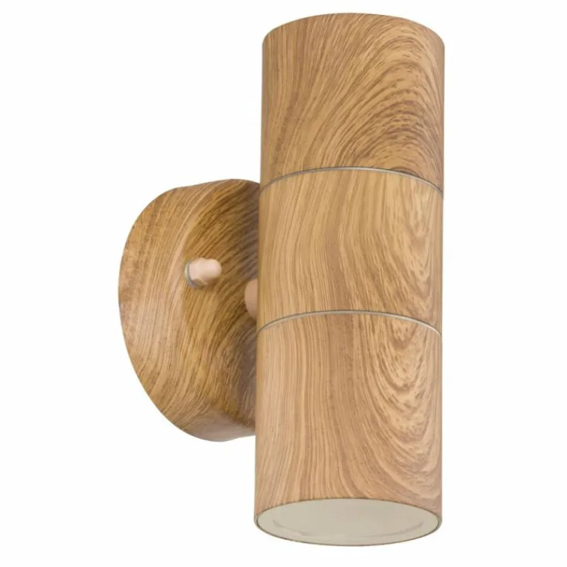 Lampes En Bois-Luminaires Globo Lighting Applique murale d'extérieur Globo JAICY Bois foncé, 2 lumières