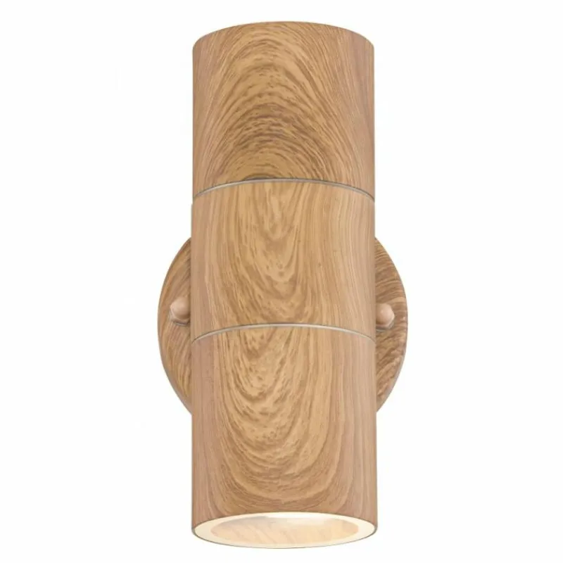 Lampes En Bois-Luminaires Globo Lighting Applique murale d'extérieur Globo JAICY Bois foncé, 2 lumières