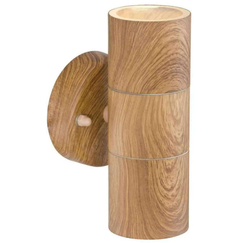 Lampes En Bois-Luminaires Globo Lighting Applique murale d'extérieur Globo JAICY Bois foncé, 2 lumières