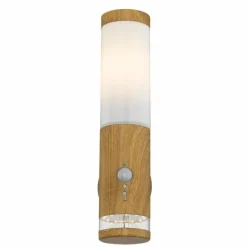 Lampes En Bois-Luminaires Globo Lighting Applique murale d'extérieur Globo JAICY Bois foncé, 1 lumière, Détecteur de mouvement