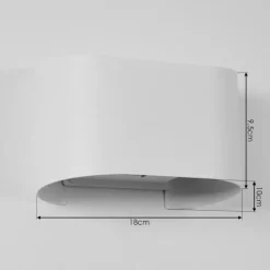 hofstein Applique murale d'extérieur Everton LED Blanc, 2 lumières