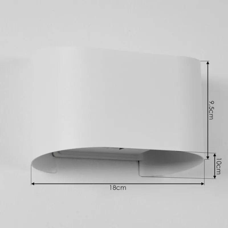 hofstein Applique murale d'extérieur Everton LED Blanc, 2 lumières