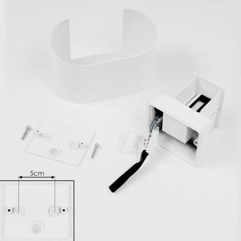 hofstein Applique murale d'extérieur Everton LED Blanc, 2 lumières