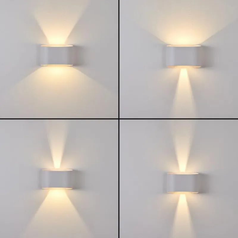 hofstein Applique murale d'extérieur Everton LED Blanc, 2 lumières