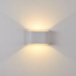 hofstein Applique murale d'extérieur Everton LED Blanc, 2 lumières