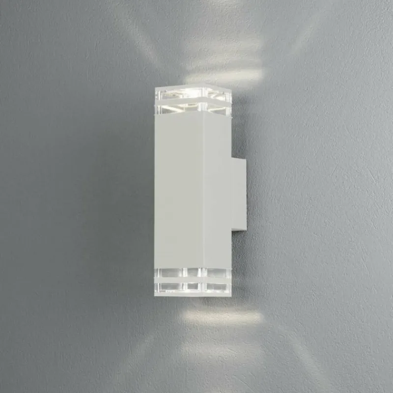 Luminaires Konstsmide Applique murale d'extérieur Konstsmide Antares Blanc, 2 lumières