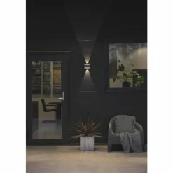 Luminaires Konstsmide Applique murale d'extérieur Konstsmide Cremona LED Anthracite, 2 lumières