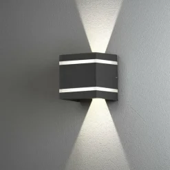 Luminaires Konstsmide Applique murale d'extérieur Konstsmide Cremona LED Anthracite, 2 lumières