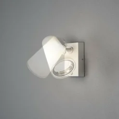 Luminaires Konstsmide Applique murale d'extérieur Konstsmide Fano Gris, 1 lumière, Détecteur de mouvement