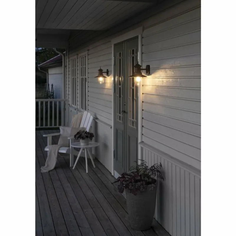 Lampes Vintages & Rétros-Luminaires Konstsmide Applique murale d'extérieur Konstsmide Napoli Rouille, 1 lumière