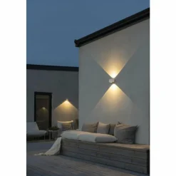 Luminaires Konstsmide Applique murale d'extérieur Konstsmide Gela LED Blanc, 2 lumières