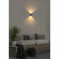 Luminaires Konstsmide Applique murale d'extérieur Konstsmide Gela LED Anthracite, 2 lumières