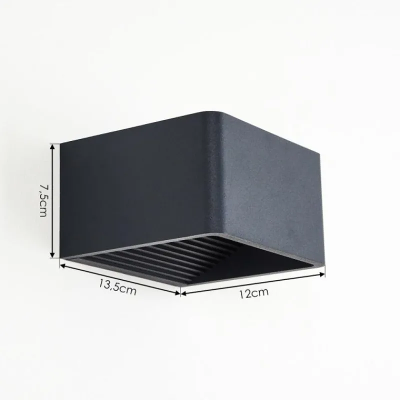 hofstein Applique murale d'extérieur Tématou LED Noir, 1 lumière