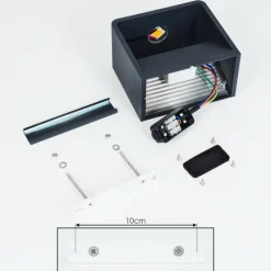 hofstein Applique murale d'extérieur Tématou LED Noir, 1 lumière