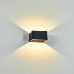 hofstein Applique murale d'extérieur Tématou LED Noir, 1 lumière