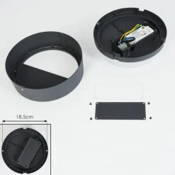 hofstein Applique murale d'extérieur Nagap LED Anthracite, Blanc, 1 lumière