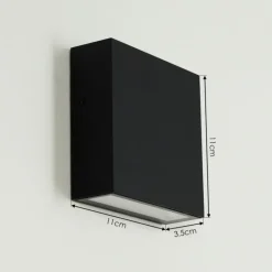 hofstein Applique murale d'extérieur Spidern LED Noir, Blanc, 1 lumière