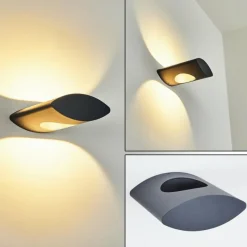 hofstein Applique murale d'extérieur Lémettou LED Anthracite, Blanc, 1 lumière