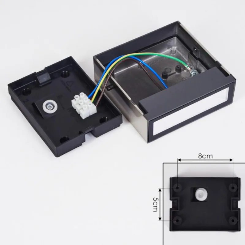 hofstein Applique murale d'extérieur Spidern LED Nickel mat, Blanc, 1 lumière