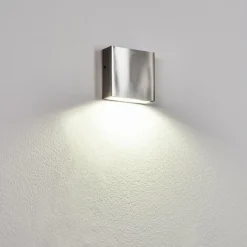 hofstein Applique murale d'extérieur Spidern LED Nickel mat, Blanc, 1 lumière