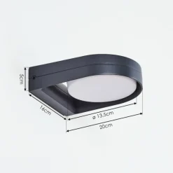 hofstein Applique murale d'extérieur Falatasa LED Anthracite, 1 lumière