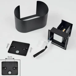 hofstein Applique murale d'extérieur Everton LED Noir, 2 lumières