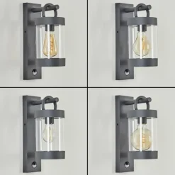 Lampes Vintages & Rétros-hofstein Applique murale d'extérieur Fulham Anthracite, 1 lumière