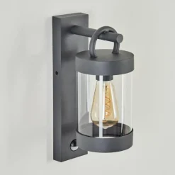 Lampes Vintages & Rétros-hofstein Applique murale d'extérieur Fulham Anthracite, 1 lumière