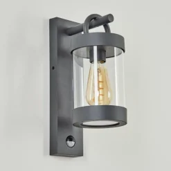 Lampes Vintages & Rétros-hofstein Applique murale d'extérieur Fulham Anthracite, 1 lumière
