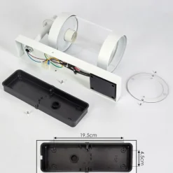 Luminaires Rustiques-hofstein Applique murale d'extérieur Fulham Blanc, 1 lumière, Détecteur de mouvement