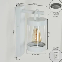 Luminaires Rustiques-hofstein Applique murale d'extérieur Fulham Blanc, 1 lumière