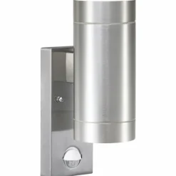 Luminaires Nordlux Applique murale d'extérieur Nordlux TIN Argenté, 2 lumières, Détecteur de mouvement