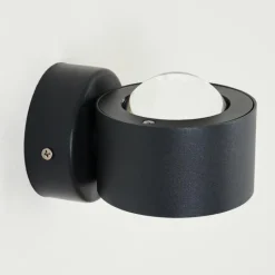 hofstein Applique murale d'extérieur Andersro LED Noir, 2 lumières