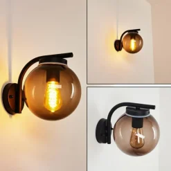 hofstein Applique murale d'extérieur Rombotten Noir, 1 lumière