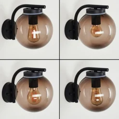 hofstein Applique murale d'extérieur Rombotten Noir, 1 lumière