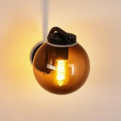 hofstein Applique murale d'extérieur Rombotten Noir, 1 lumière