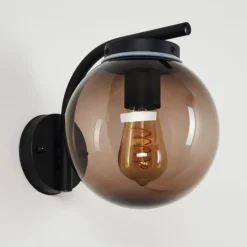 hofstein Applique murale d'extérieur Rombotten Noir, 1 lumière