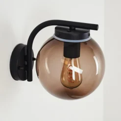 hofstein Applique murale d'extérieur Rombotten Noir, 1 lumière