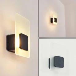 hofstein Applique murale d'extérieur Lunnom LED Noir, 1 lumière