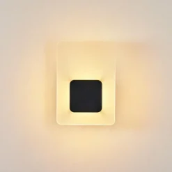 hofstein Applique murale d'extérieur Lunnom LED Noir, 1 lumière