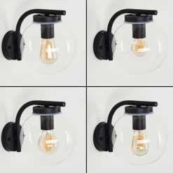 hofstein Applique murale d'extérieur Rombotten Noir, 1 lumière