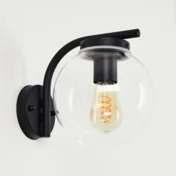 hofstein Applique murale d'extérieur Rombotten Noir, 1 lumière