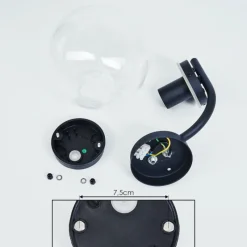 hofstein Applique murale d'extérieur Rombotten Noir, 1 lumière