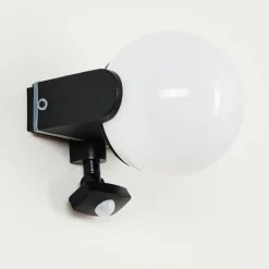 hofstein Applique murale d'extérieur Kalfhaga Noir, Blanc, 1 lumière, Détecteur de mouvement