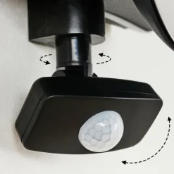 hofstein Applique murale d'extérieur Kalfhaga Noir, Blanc, 1 lumière, Détecteur de mouvement