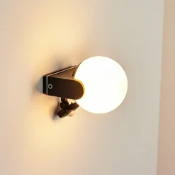 hofstein Applique murale d'extérieur Kalfhaga Noir, Blanc, 1 lumière, Détecteur de mouvement